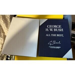 Rare George H. W. Bush All The Best w/ COA # 508 of 1000  in Case  ~  SIGNED ~